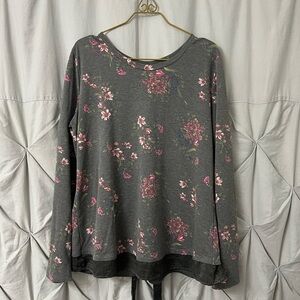 Floral Gray Women's Top